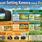 setting kamera untuk pemula agar hasil foto lebih tajam dengan pengaturan ISO shutter speed aperture