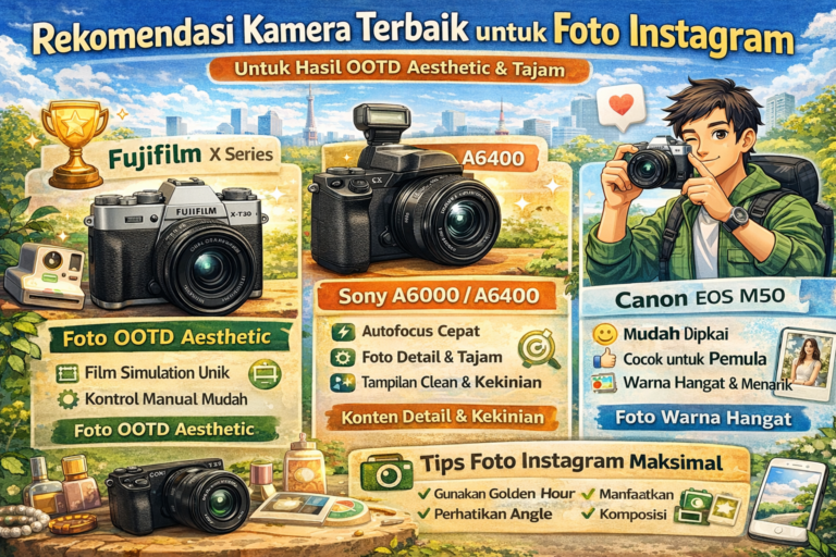 kamera terbaik untuk foto instagram dan ootd dengan hasil aesthetic dan tajam